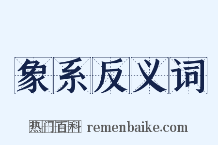 象系反义词是什么意思的图片